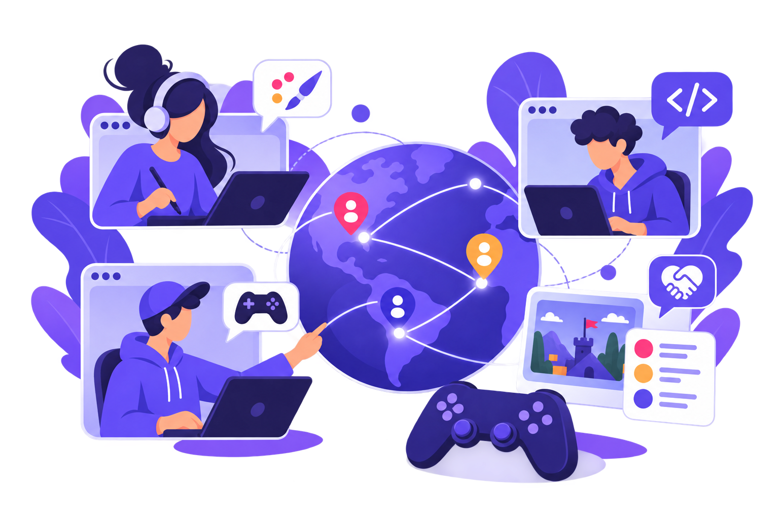 Game developers connecting across the world
